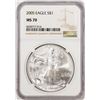 Image 1 : 2005 $1 American Silver Eagle Coin NGC MS70