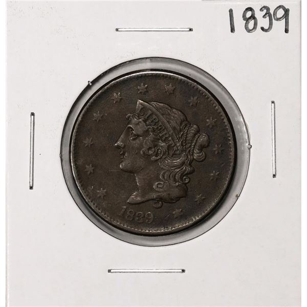 1839 N-14 Coronet Head Large Cent Coin
