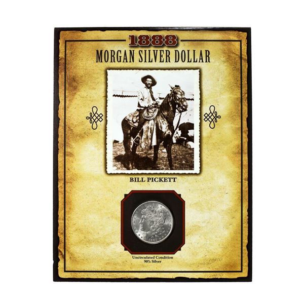 1888 $1 Morgan Silver Dollar Coin Bill Pickett Legends of the Wild West