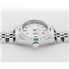 Image 4 : Rolex Ladies Stainless Steel Silver Index Emerald and Diamond Datejust Wristwatch