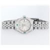 Image 5 : Rolex Ladies Stainless Steel Silver Index Emerald and Diamond Datejust Wristwatch