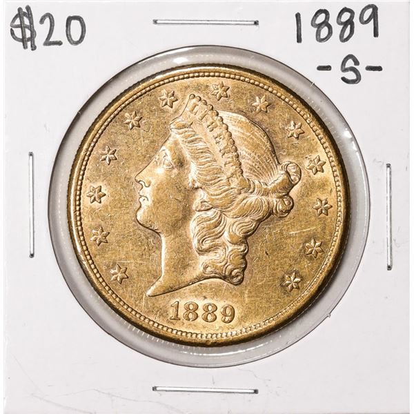 1889-S $20 Liberty Head Double Eagle Gold Coin