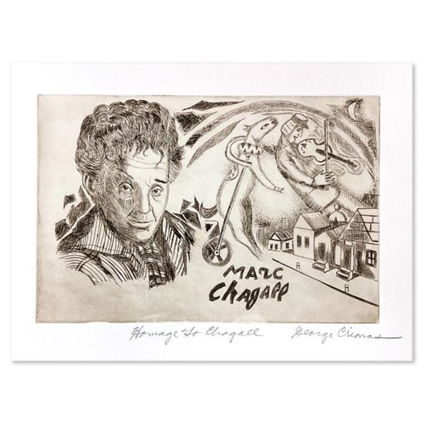 George Crionas (1925-2004) "Homage to Chagall" Limited Edition Etching on Paper