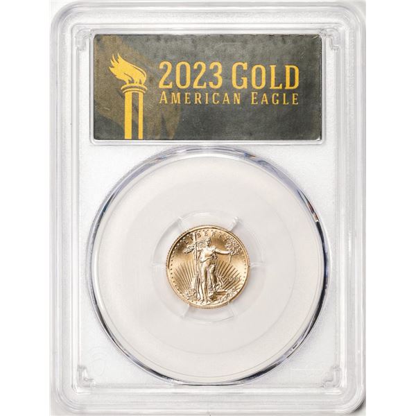2023 $5 American Gold Eagle Coin PCGS MS70 First Day of Issue