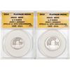 Image 1 : Set of 2014 Proof 1/4 oz & 1/2 oz Platinum JFK Apollo 11 Anniversary Medal ANACS MS69