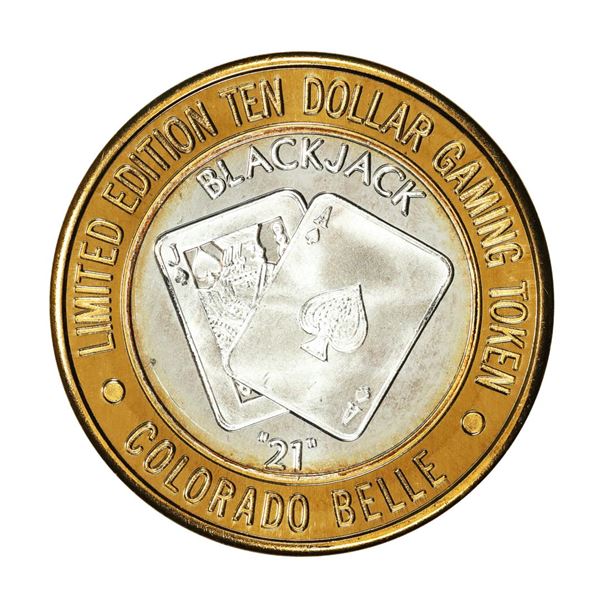 .999 Silver Colorado Belle Laughlin, Nevada $10 Casino Limited Edition Gaming Token
