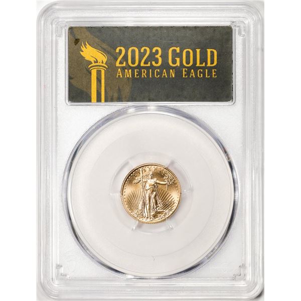 2023 $5 American Gold Eagle Coin PCGS MS70 First Strike