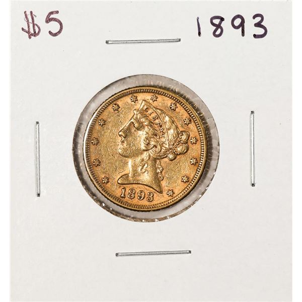 1893 $5 Liberty Head Half Eagle Gold Coin