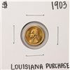 Image 1 : 1903 $1 Jefferson Louisiana Purchase Commemorative Gold Dollar Coin