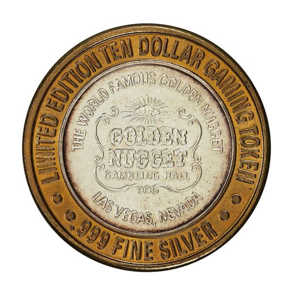 .999 Silver Golden Nugget Las Vegas, Nevada $10 Casino Limited Edition Gaming Token