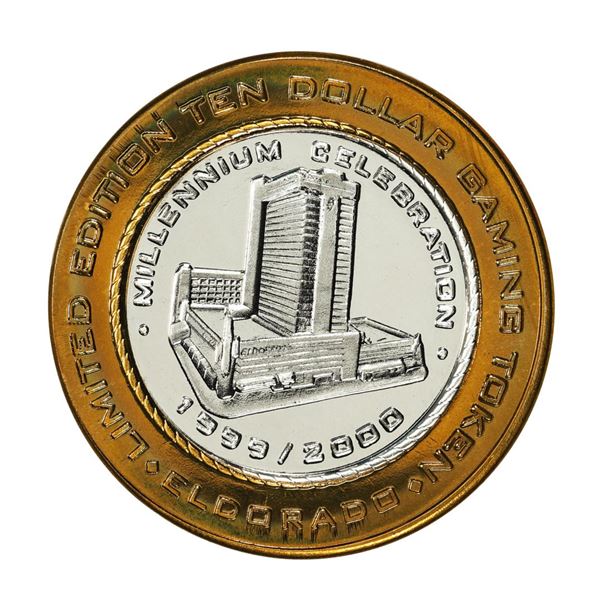 .999 Silver Eldorado Hotel and Casino Reno, NV $10 Casino Gaming Token Limited Edition
