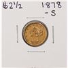 Image 1 : 1878-S $2 1/2 Liberty Head Quarter Eagle Gold Coin