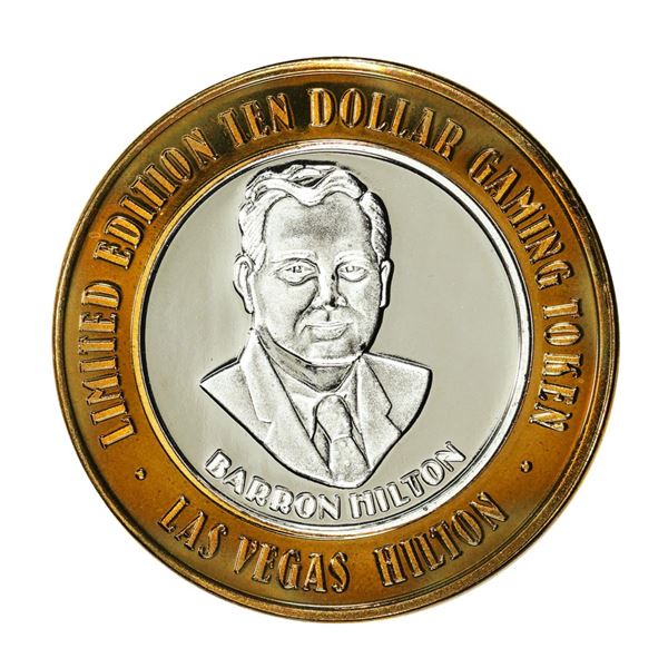 .999 Silver Hilton Las Vegas, Nevada $10 Casino Limited Edition Gaming Token