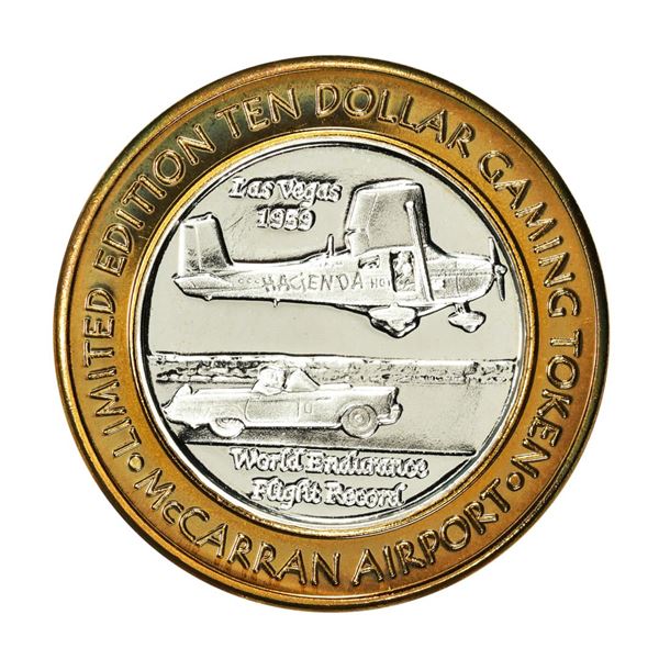 .999 Silver McCarran International Airport Las Vegas, Nevada $10 Limited Gaming Token