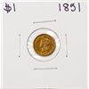 Image 1 : 1851 $1 Liberty Head Gold Dollar Coin