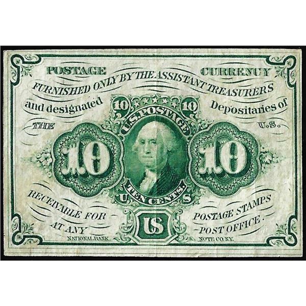 July 17, 1862 First Issue Ten Cents Fractional Currency Note