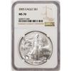 Image 1 : 2005 $1 American Silver Eagle Coin NGC MS70