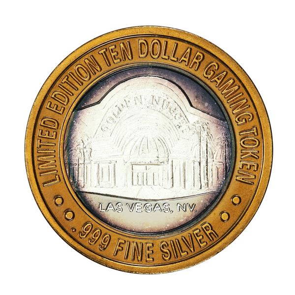 .999 Silver Golden Nugget Las Vegas, Nevada $10 Casino Limited Edition Gaming Token