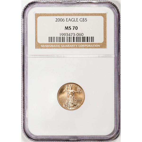 2006 $5 American Gold Eagle Coin NGC MS70