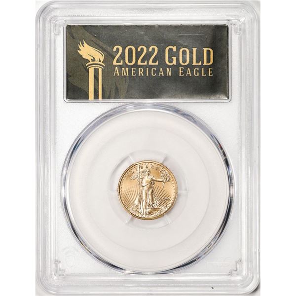 2022 $5 American Gold Eagle Coin PCGS MS70 First Strike