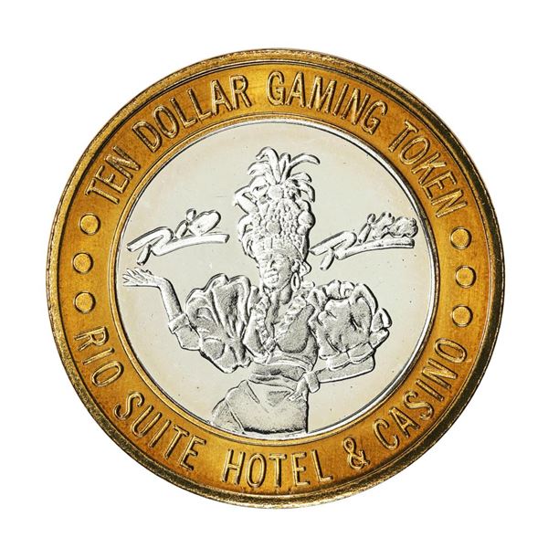 .999 Silver Rio Suite Hotel Las Vegas, NV $10 Casino Limited Edition Gaming Token