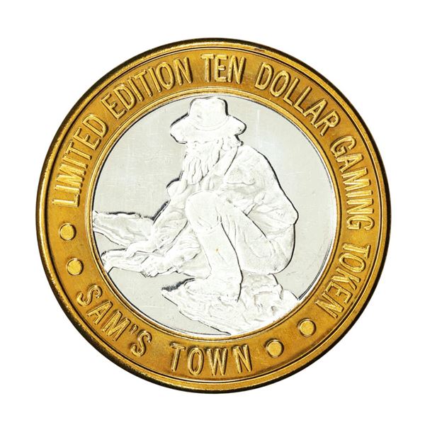 .999 Silver Sam Boyd's Sam's Town $10 Casino Gaming Token Limited Edition
