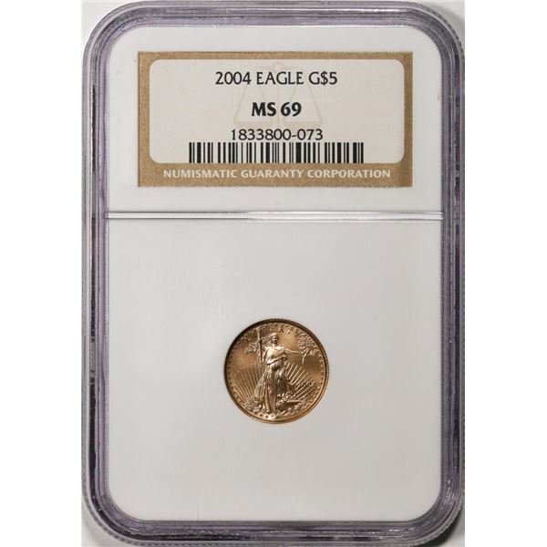 2004 $5 American Gold Eagle Coin NGC MS69