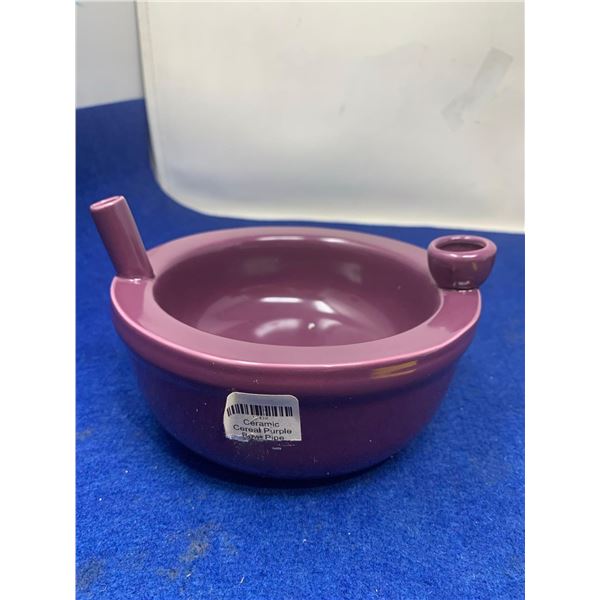 Ceramic Cereal Purple Bowl Pipe
