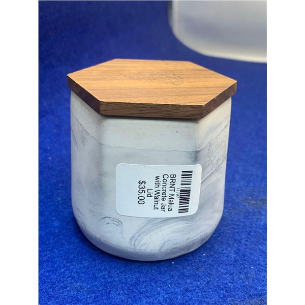 BRNT Malua Concrete with Walnut Lid