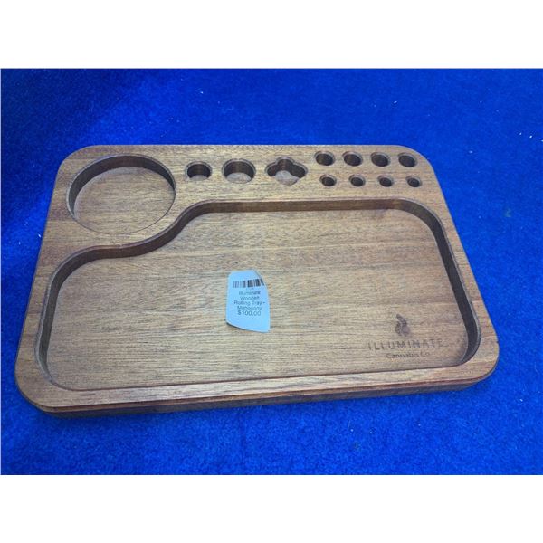 Illuminate Wooden Rolling Tray - Mahogany
