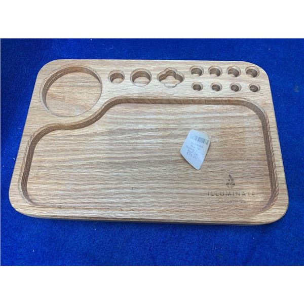 Illuminate Wooden Rolling Tray - Red Oak