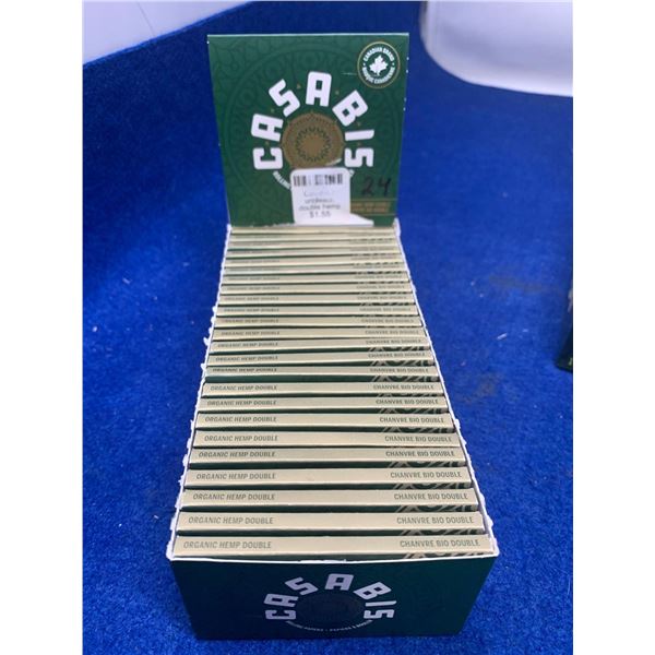 Casabis Unbleached Double Hemp Rolling Papers 24 pack