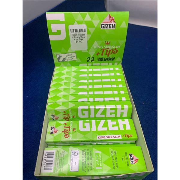 Gizeh Papers King Size w/Tips 22 Count
