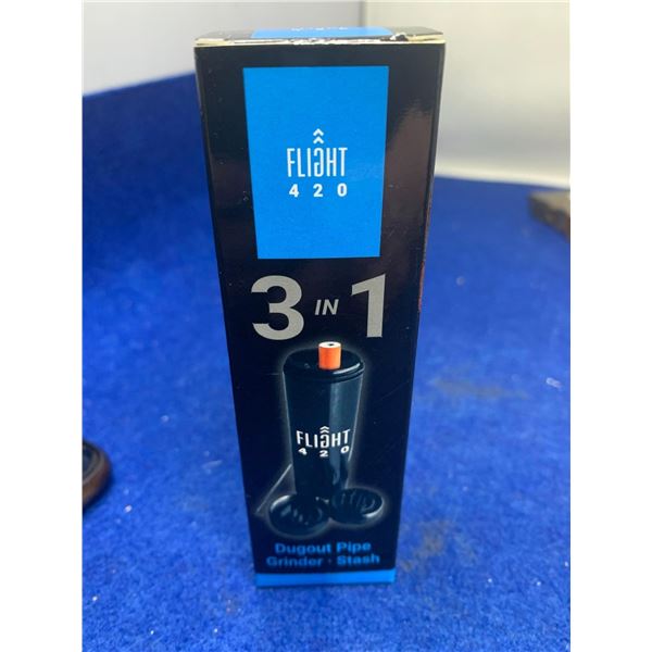 Flight 420 3 in 1 Dugout Pipe Grinder Stash