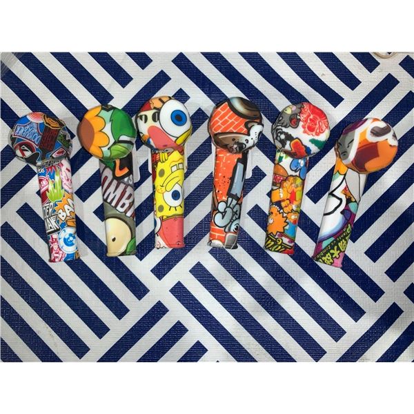 Lot of 6 animated pipes with cover