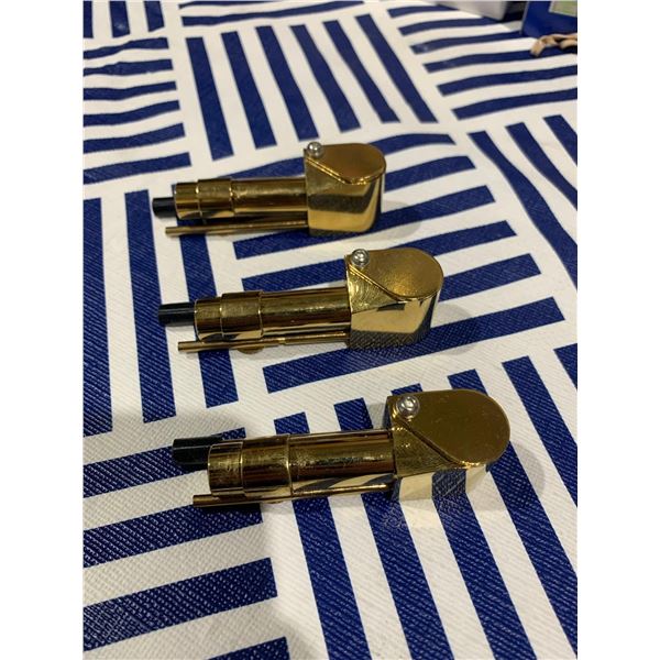Lot of 3 golden pipes