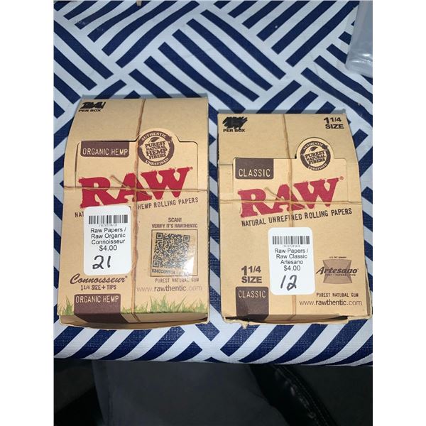 Lot of 2 RAW rolling papers