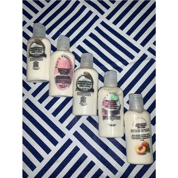 Assorted lot of hemp hand and body lotion 5 x 2.25oz