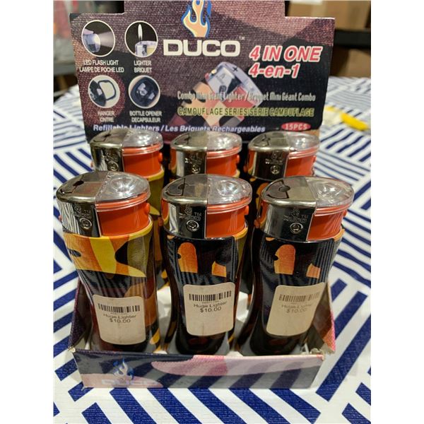 4 in 1 extra large lighters with light, hanger and bottle opener