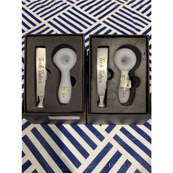 lot of 2 Tech tubes 3.5" glass pipe set