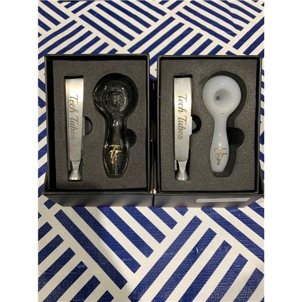 lot of 2 Tech tubes 3.5" glass pipe set