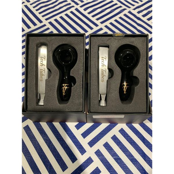 lot of 2 Tech tubes 3.5" glass pipe set
