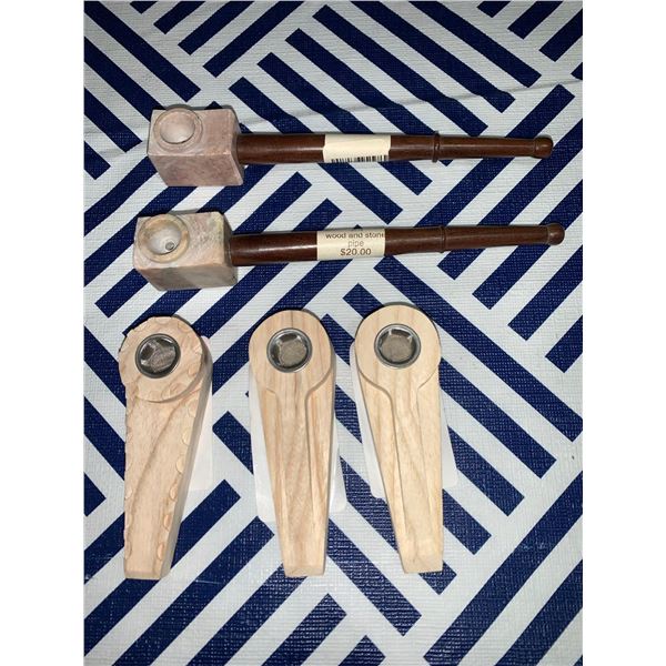 Lot of 5 assorted pipes