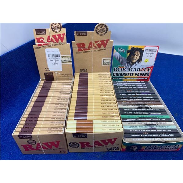 3 cases of assorted rolling papers