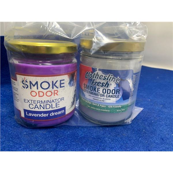 Lot of 2 odor exterminator candles