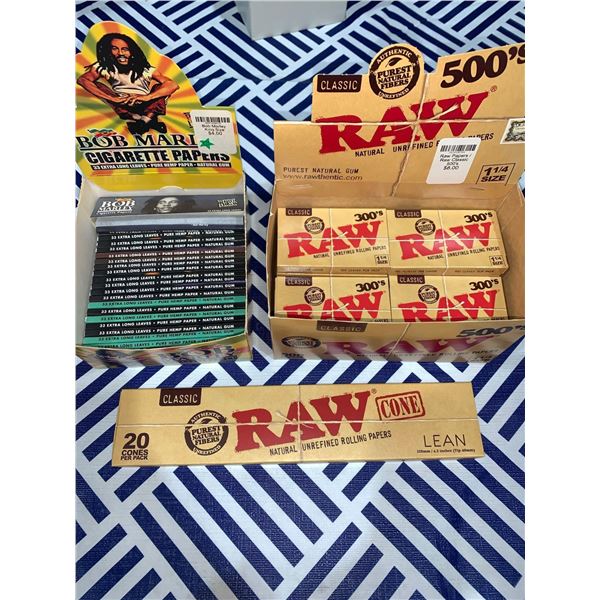 Mixed lot of assorted size rolling papers