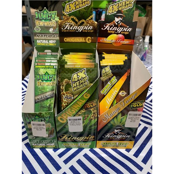 Mixed lot of hand rolled leaf wraps