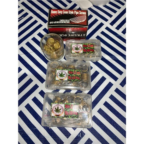 Mixed lot of pipe screens assorted sizes