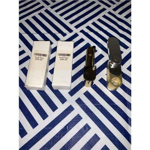 Mixed lot of 4 metal pipes