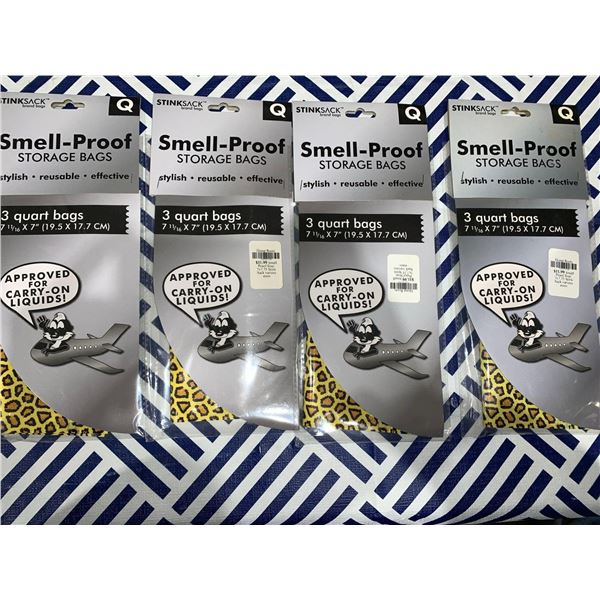 Lot of 4 smell proof storage bags